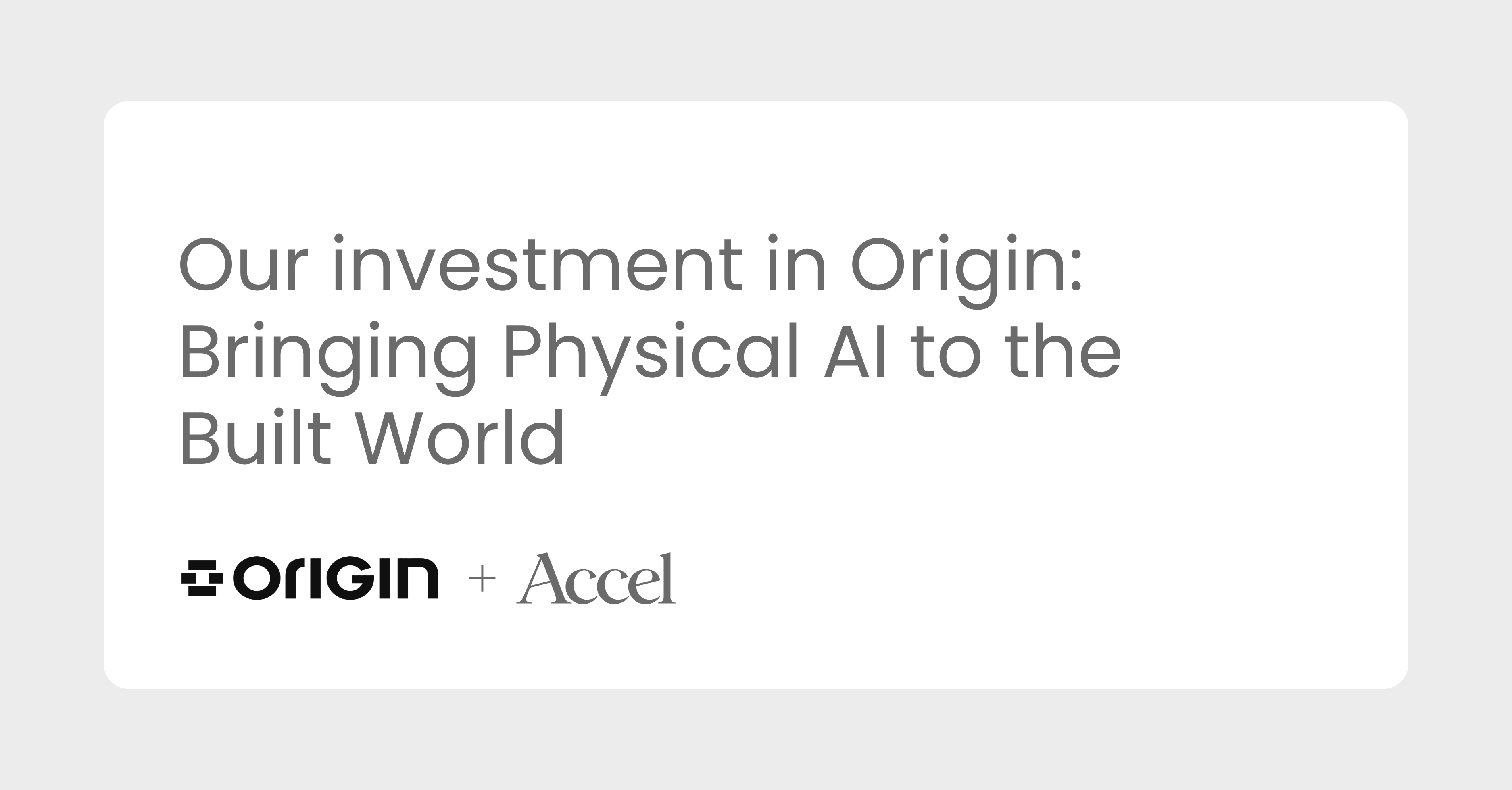 Our investment in Origin